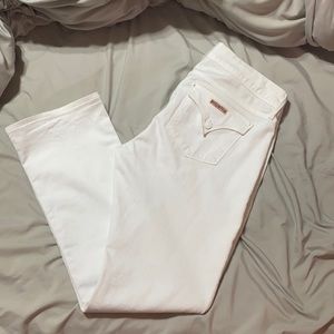 HUDSON 🤍🇬🇧🤍 women’s white jeans straight leg boot cut zip flight high waist